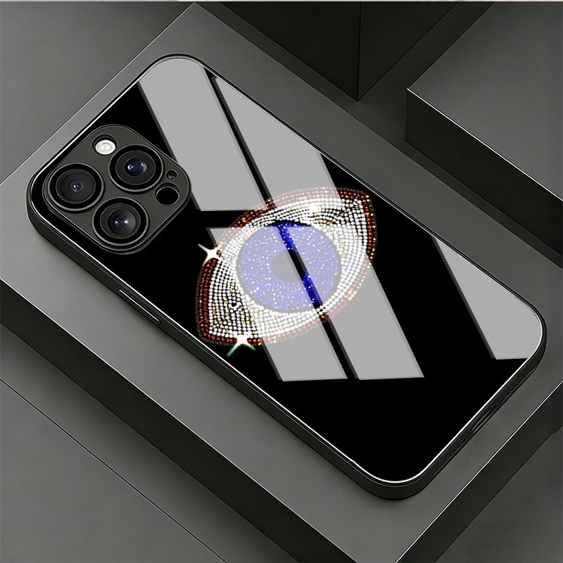 Phone Cases Vogue - Vogue Dark Blue Eyes Tempered Glass