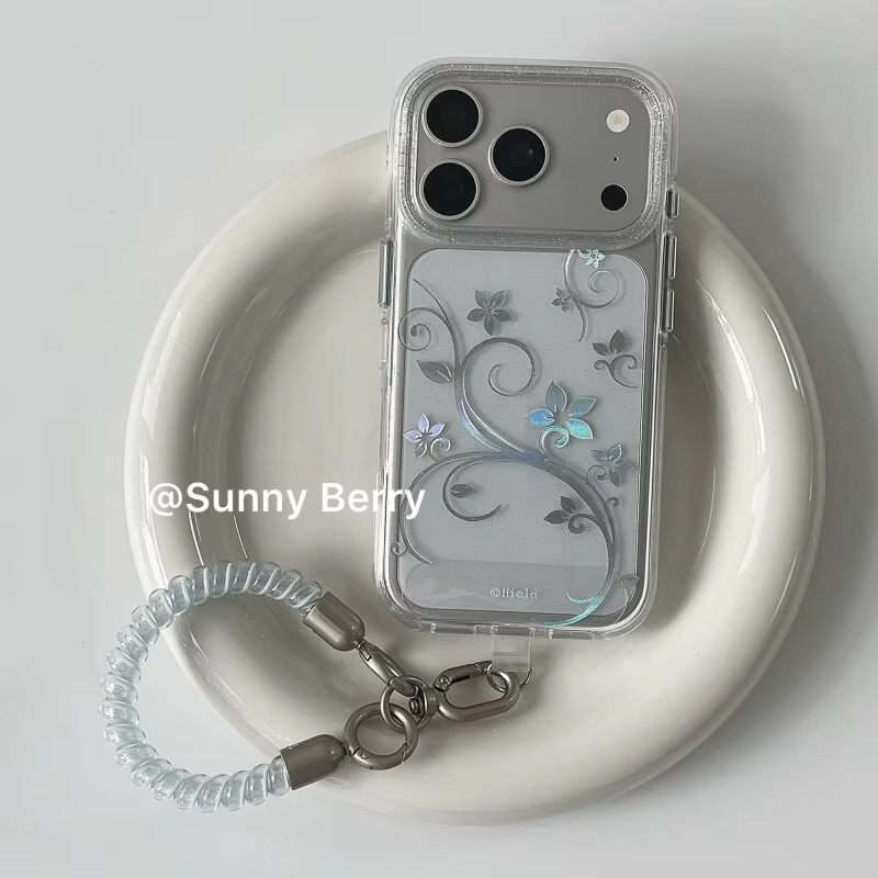 Phone Cases Trending - Fashion Simple Flower Vine Y2K Glitter