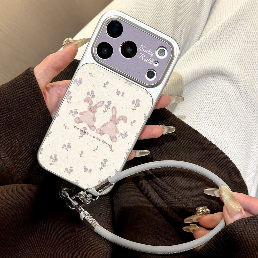 Cute Rubbit PU Leather Phone C - Phone Cases Silicone 评论和价格