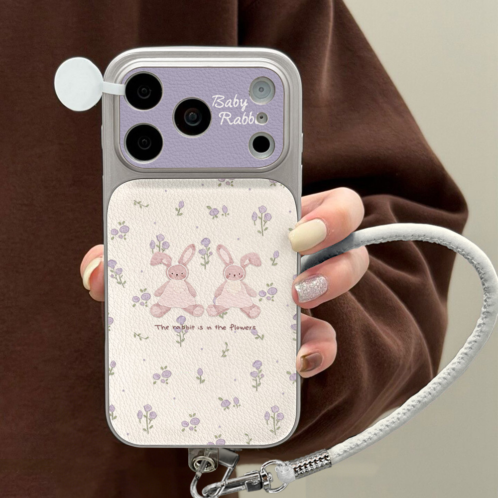 Cute Rubbit PU Leather Phone C - Phone Cases Silicone 评论和价格