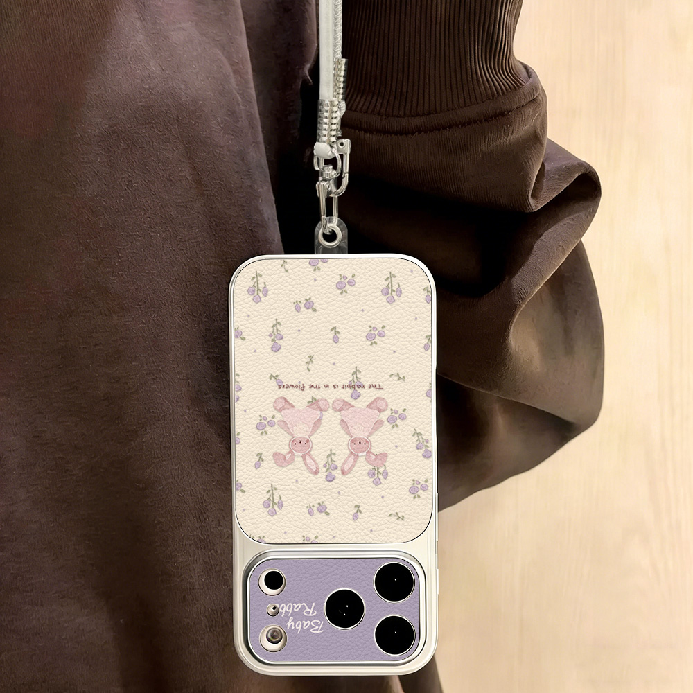 Cute Rubbit PU Leather Phone C - Phone Cases Silicone 评论和价格