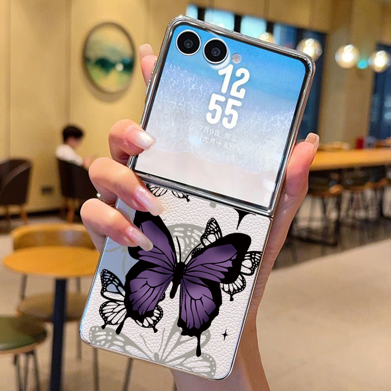 Purple Butterfly PU Leather Ph - Phone Cases Purple 评论和价格