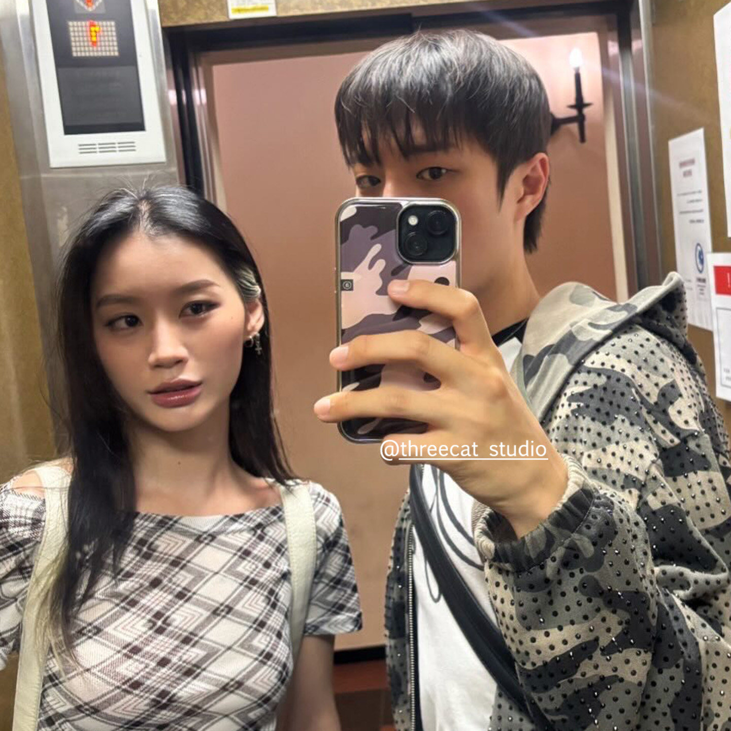 Korean Ins Pink Purple Camoufl - Phone Cases Purple 评论和价格