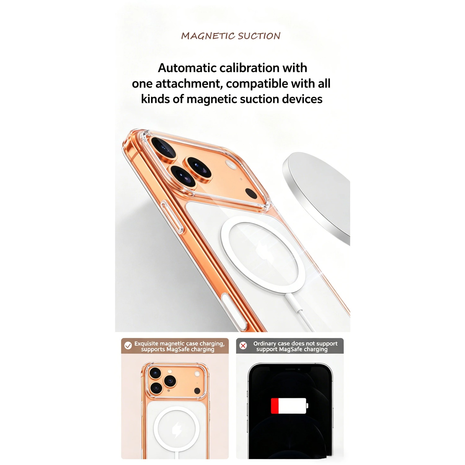 Magnetic Clear Case for iPhone - Phone Cases Yellow 评论和价格