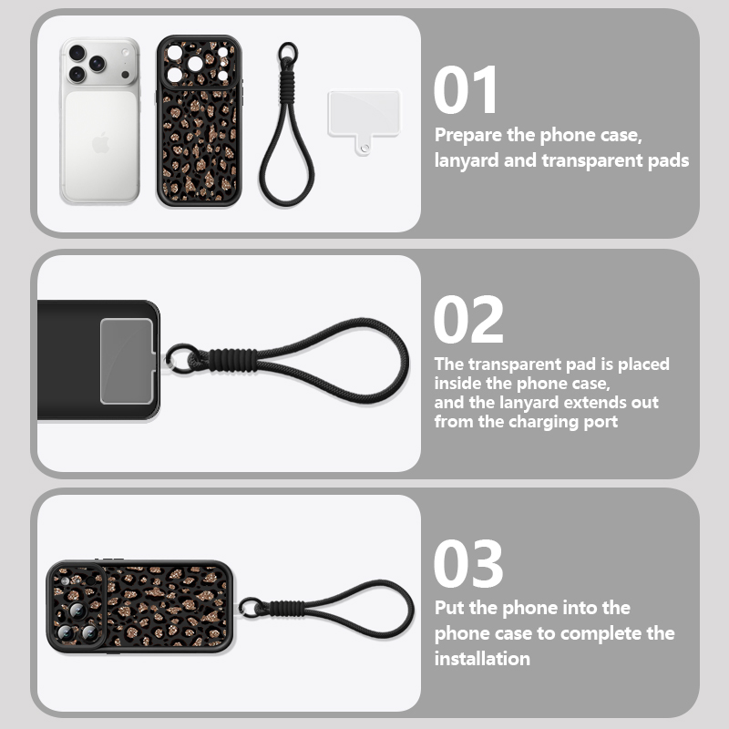 Brown Leopard Printed Lanyard  - Phone Cases Iphone 17 Pro 评论和价格
