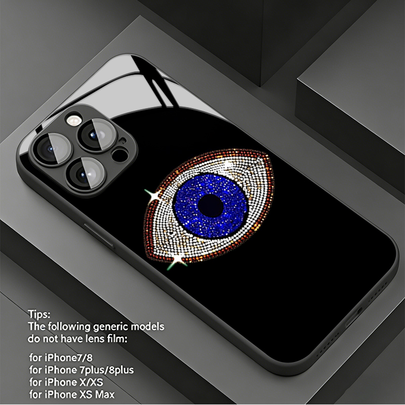 Vogue Dark Blue Eyes Tempered  - Phone Cases Vogue 评论和价格