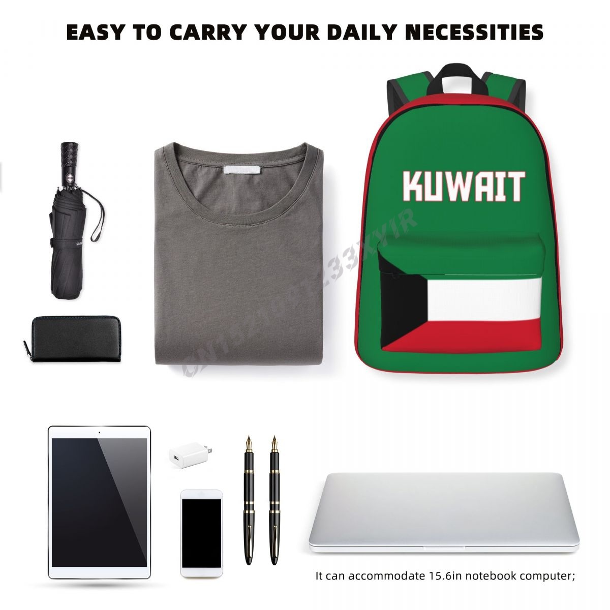 Unisex Backpack Kuwait Flag Ku - Phone Cases Kuwait 评论和价格
