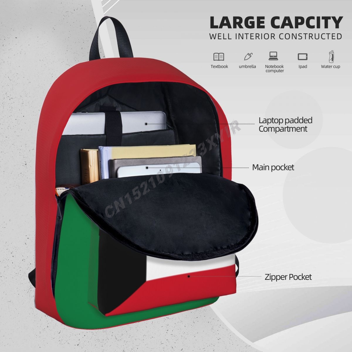 Unisex Backpack Kuwait Flag Ku - Phone Cases Kuwait 评论和价格