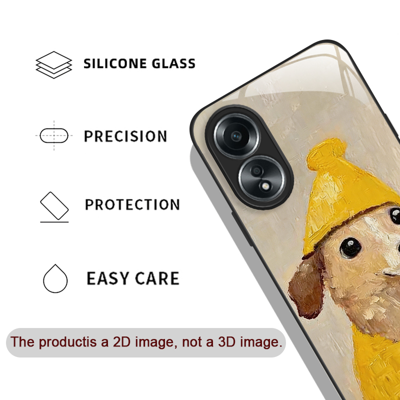 Oil Painting Yellow Dog Black  - Phone Cases Yellow 评论和价格