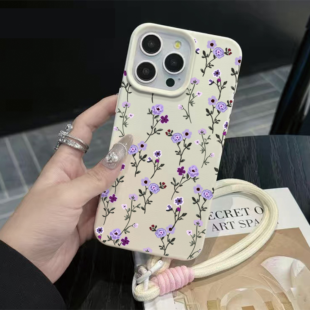 Thin Branch Purple Floral Stra - Phone Cases Purple 评论和价格