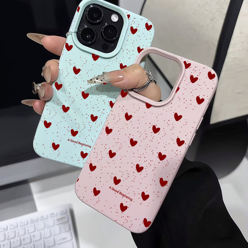 Fashion INS Love Heart Silicon - Phone Cases Trending 评论和价格