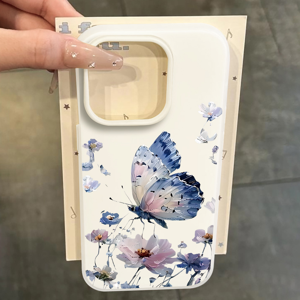 Watercolor Blue Purple Butterf - Phone Cases Purple 评论和价格