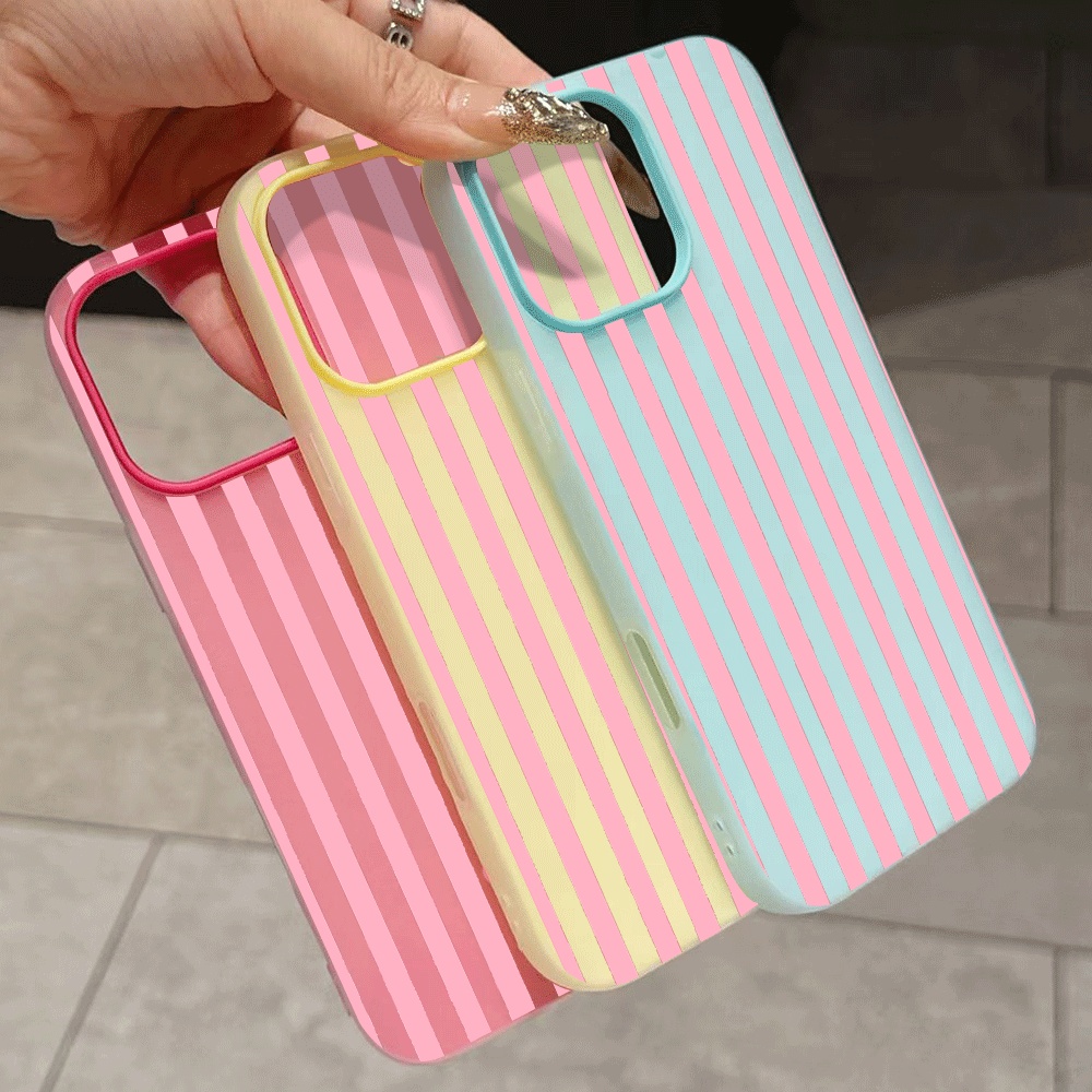 Simple Vertical bar Cartoon Ph - Phone Cases Silicone 评论和价格