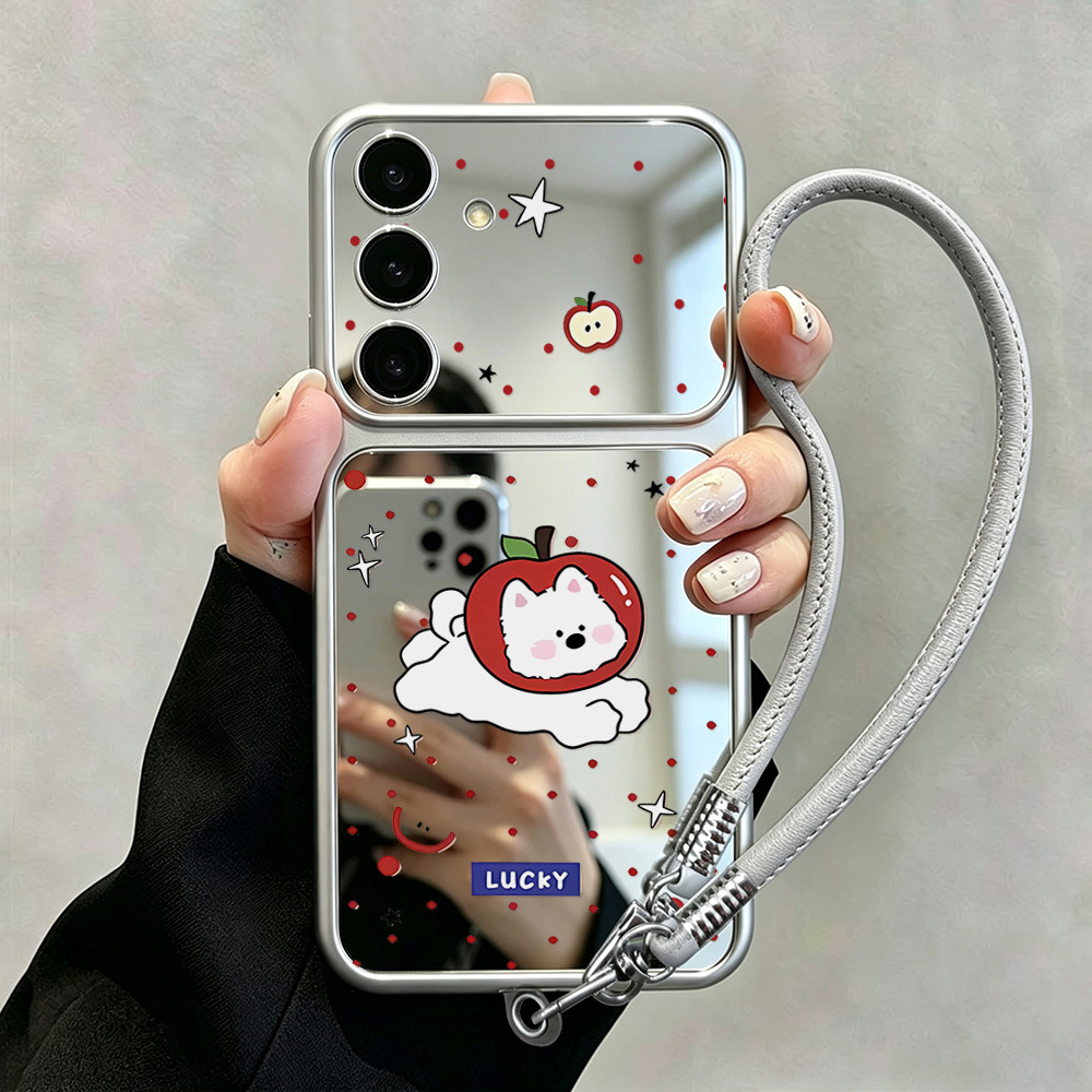 Make Up Mirror Cute Dog Phone  - Phone Cases For Samsung 评论和价格