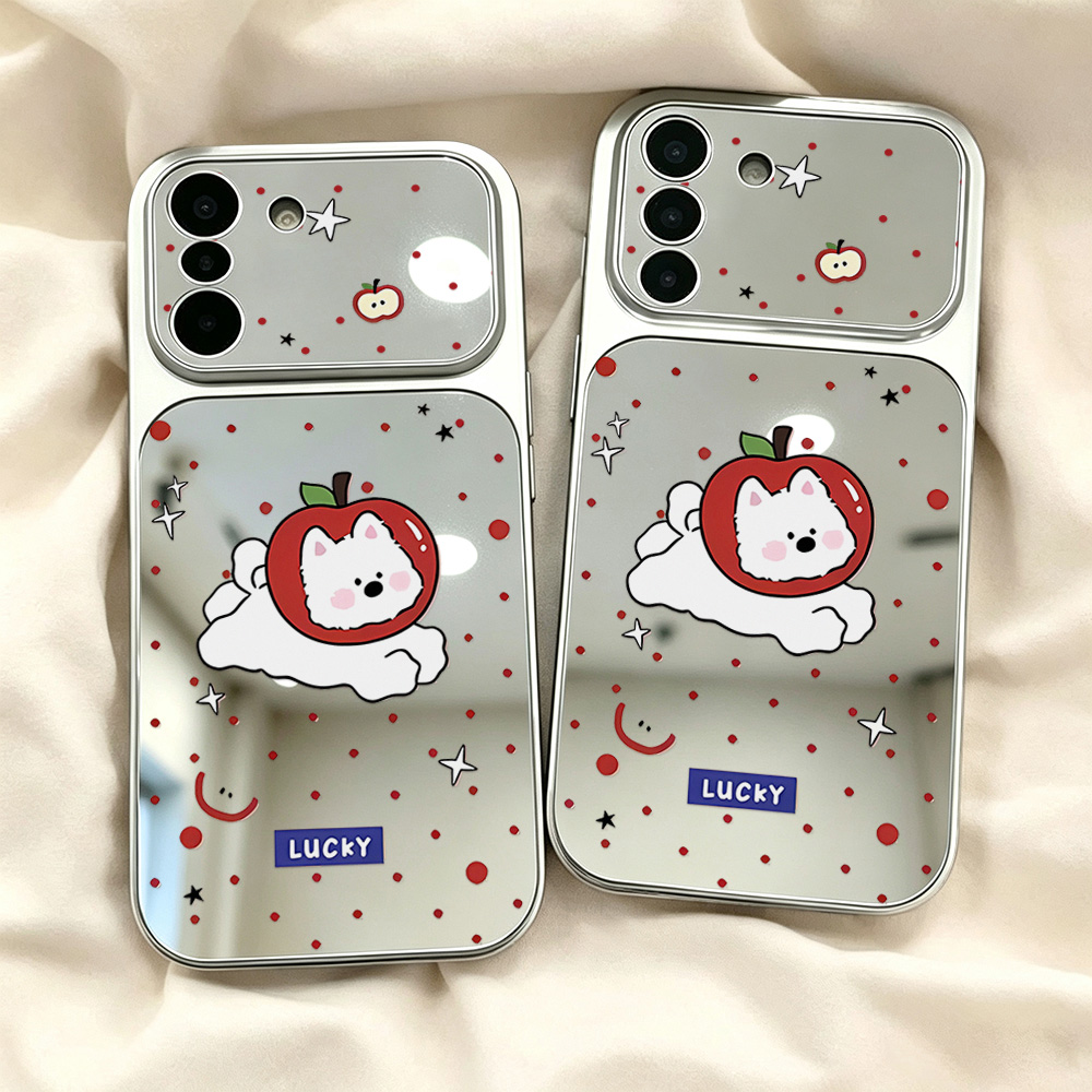 Make Up Mirror Cute Dog Phone  - Phone Cases For Samsung 评论和价格