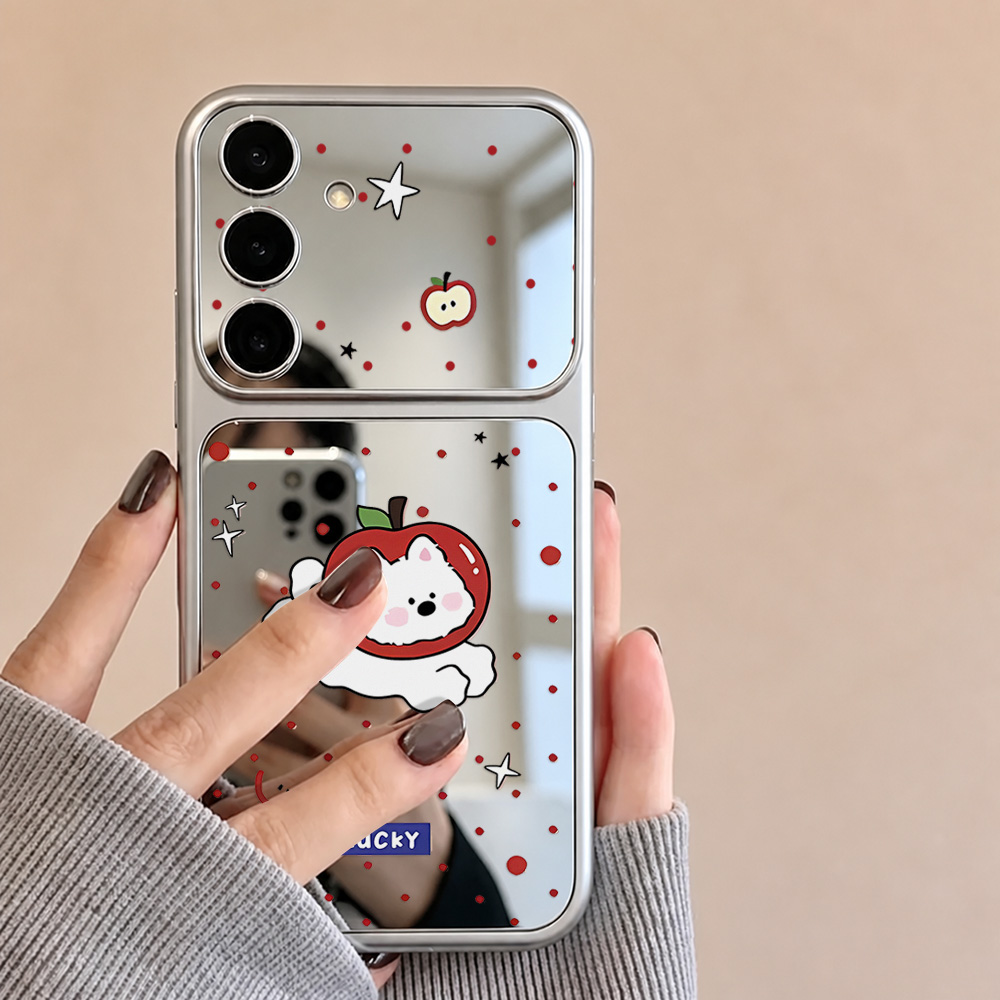 Make Up Mirror Cute Dog Phone  - Phone Cases For Samsung 评论和价格