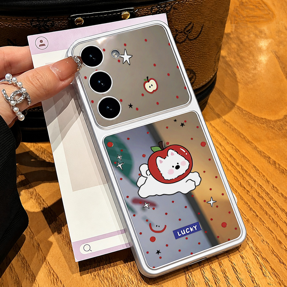 Make Up Mirror Cute Dog Phone  - Phone Cases For Samsung 评论和价格