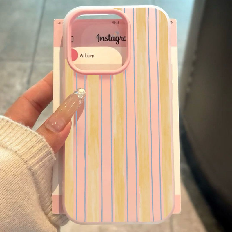 Stylish Yellow Striped Phone C - Phone Cases Yellow 评论和价格