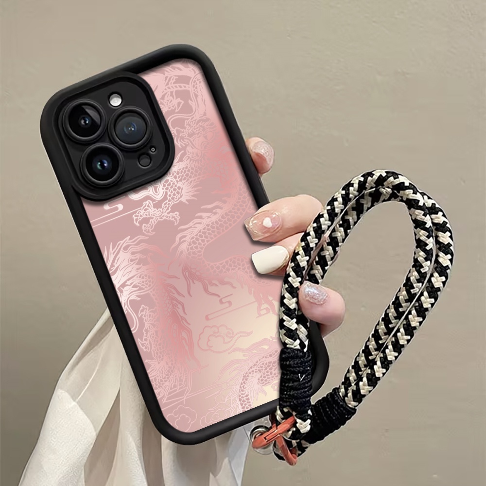 Pale White Dragon Pattern Stra - Phone Cases With Loop 评论和价格
