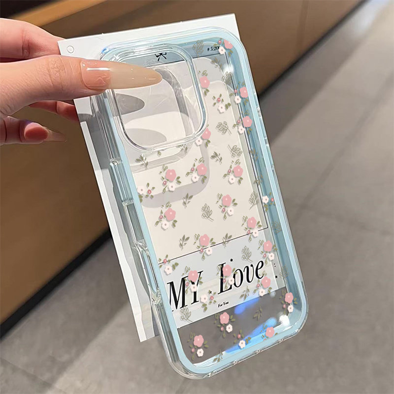 Green Leaves Pink Flower 2in1  - Phone Cases Green 评论和价格