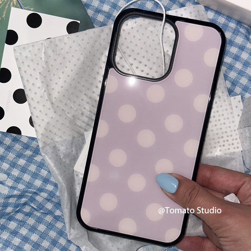 Korean Ins Fashion Purple Polk - Phone Cases Trending 评论和价格