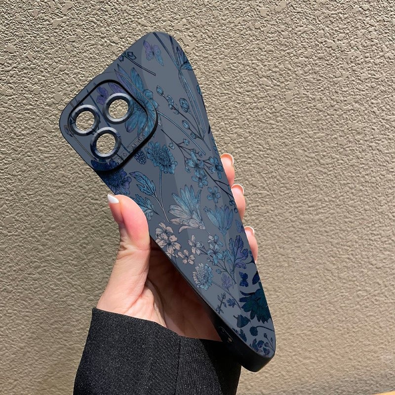 Gray Base Blue-Purple Floral P - Phone Cases Purple 评论和价格