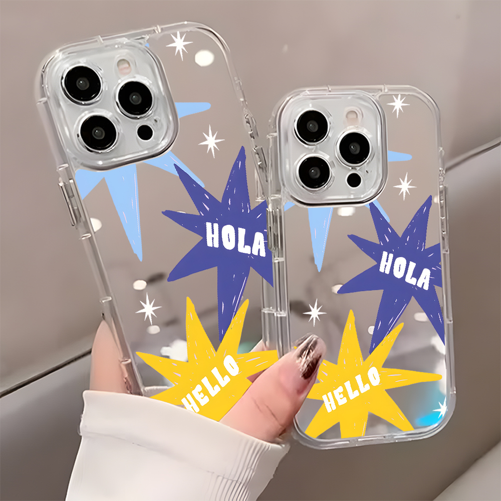 Doodle Yellow Blue Star Hello  - Phone Cases Yellow 评论和价格