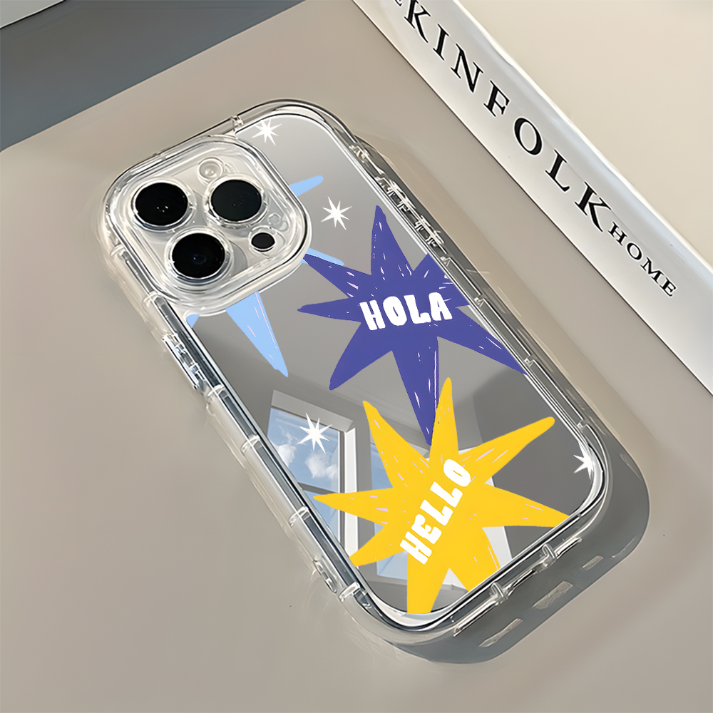 Doodle Yellow Blue Star Hello  - Phone Cases Yellow 评论和价格