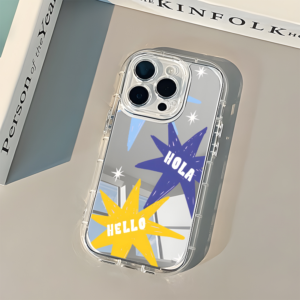 Doodle Yellow Blue Star Hello  - Phone Cases Yellow 评论和价格