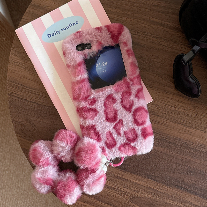 Fashion Leopard Print Fluffy P - Phone Cases With Loop 评论和价格