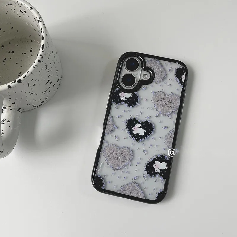 Ins Korean Retro Girl Love Rab - Phone Cases Purple 评论和价格