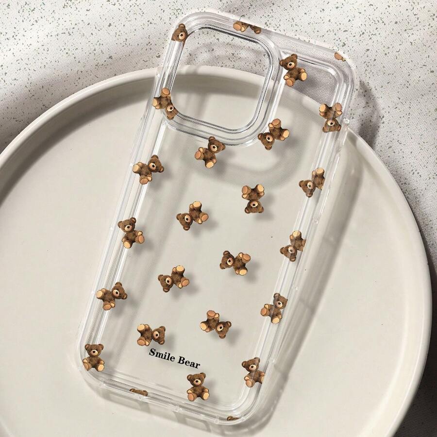 Flower Bear Print Phone Case f - Cute Cartoon Case 评论和价格
