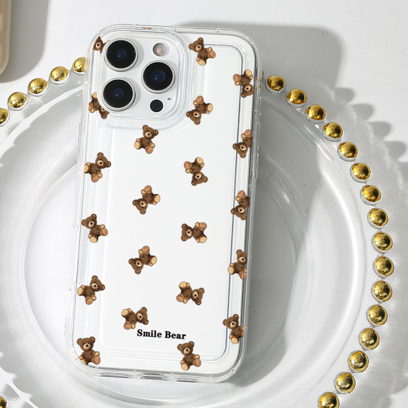 Flower Bear Print Phone Case f - Cute Cartoon Case 评论和价格