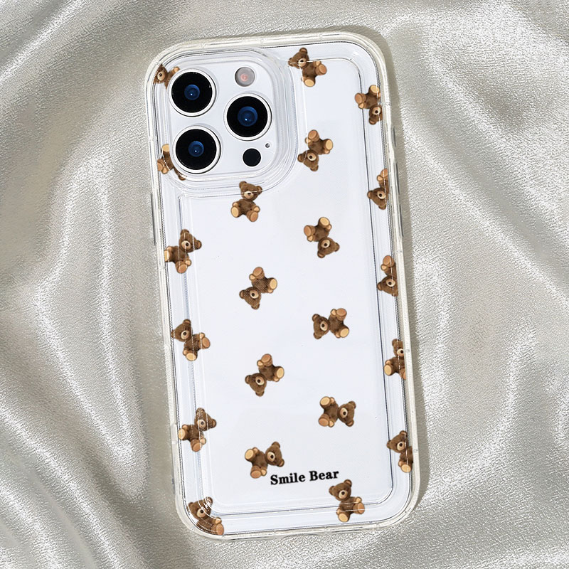 Flower Bear Print Phone Case f - Cute Cartoon Case 评论和价格