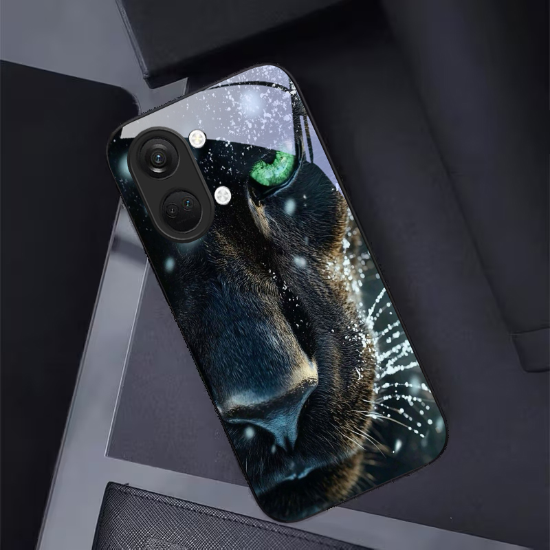 Panther Green Eye Black Glass  - Phone Cases Green 评论和价格