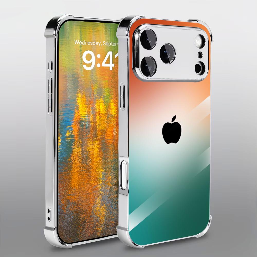 Orange green gradient Tempered - Phone Cases Green 评论和价格
