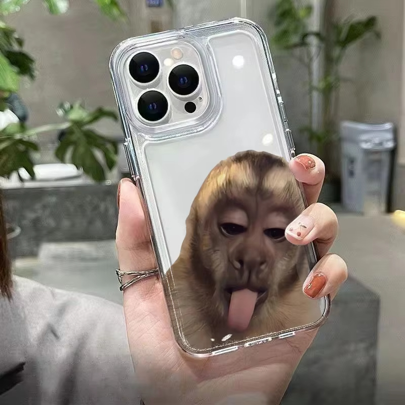Tongue Sticking Monkey Silicon - Phone Cases Silicone 评论和价格
