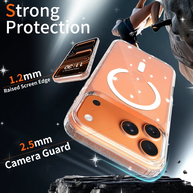 Luxury Clear Glitter Magnetic  - Phone Cases Yellow 评论和价格