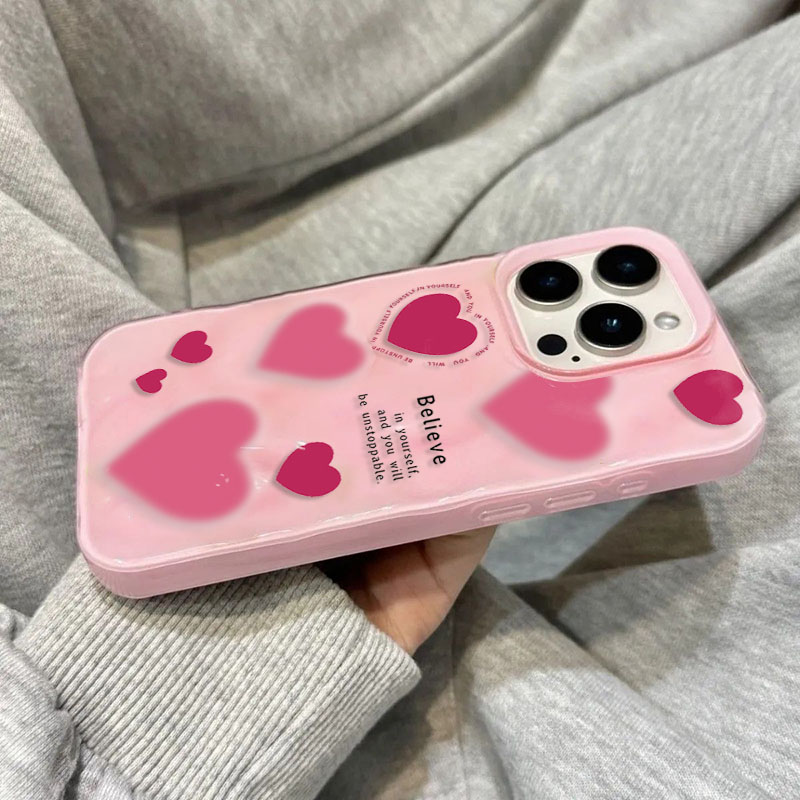 Luxury Pink Love Heart Folds T - Phone Cases Expensive 评论和价格