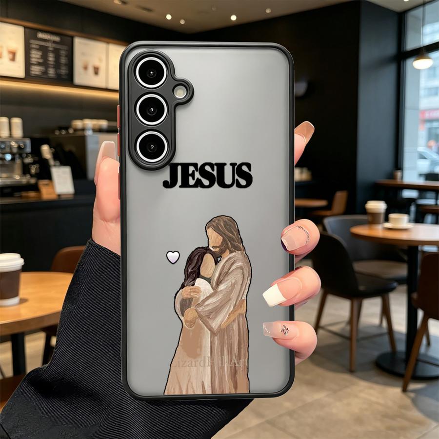 Cartoon Jesus Embrace Phone Co - Phone Cases Jesus 评论和价格