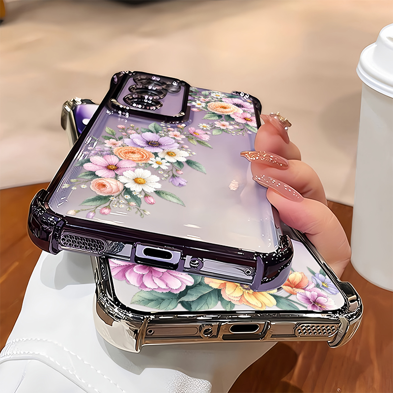 Pink Tulip Purple Peony Flower - Phone Cases Purple 评论和价格
