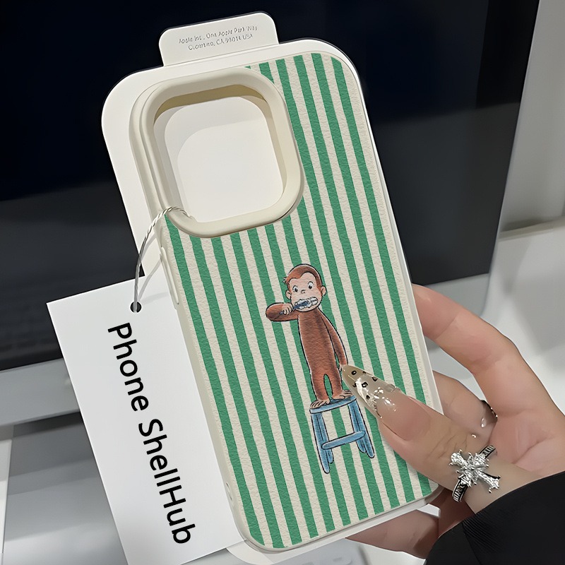 Green Striped Toothbrush Monke - Phone Cases Green 评论和价格