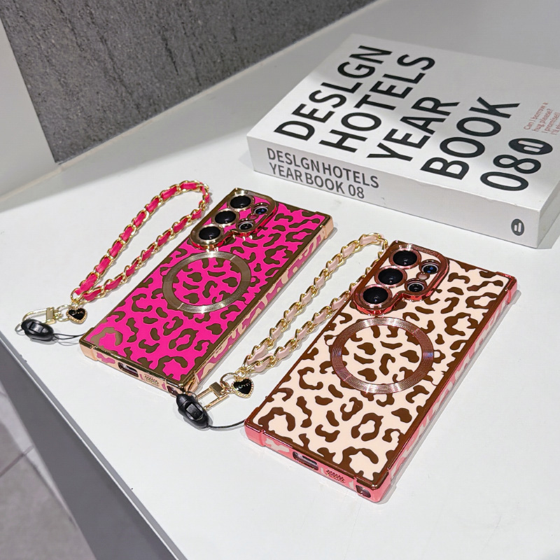 New leopard print magnetic Mag - Phone Cases With Loop 评论和价格