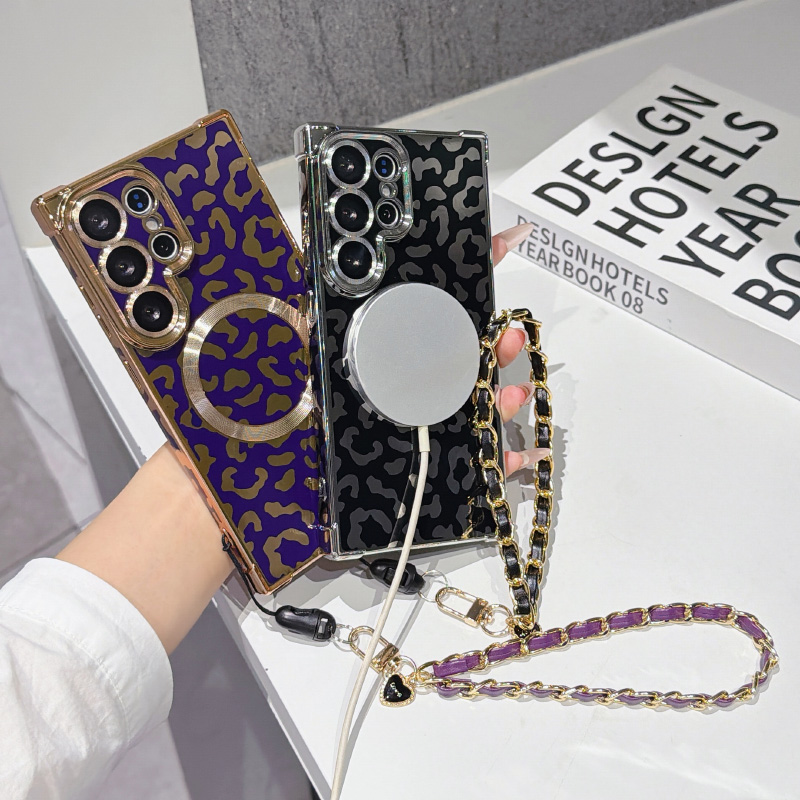 New leopard print magnetic Mag - Phone Cases With Loop 评论和价格