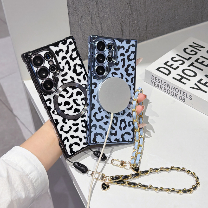 New leopard print magnetic Mag - Phone Cases With Loop 评论和价格