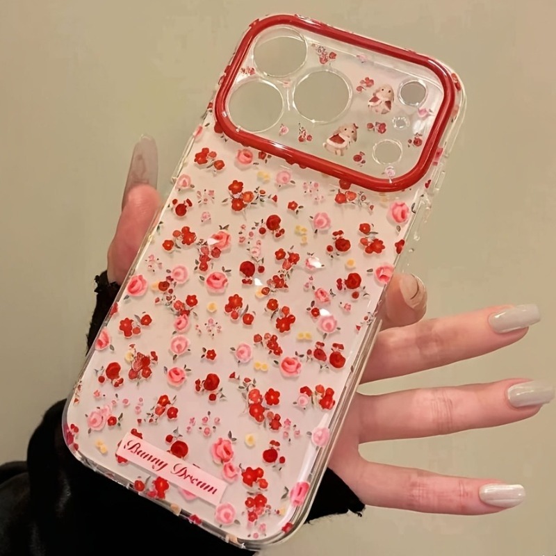 Lovely Cartoon Red Flowers Pat - Phone Cases Trending 评论和价格