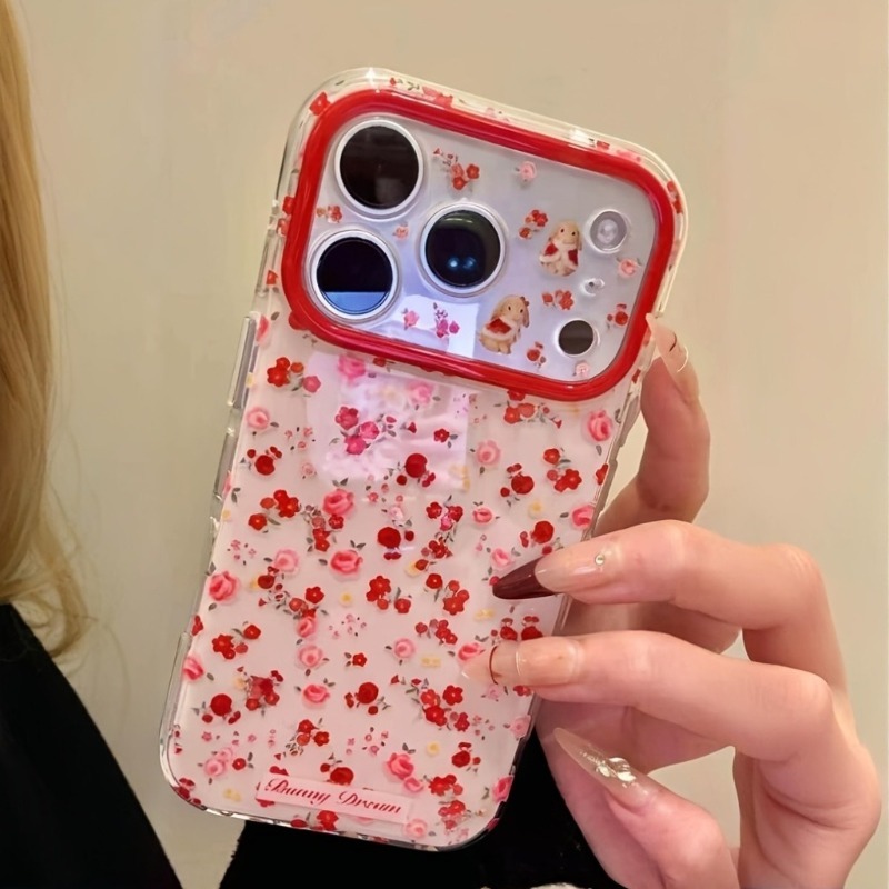 Lovely Cartoon Red Flowers Pat - Phone Cases Trending 评论和价格
