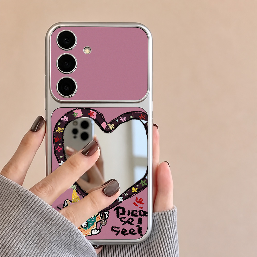 Mirror Phone Case For Samsung  - Cute Cartoon Case 评论和价格