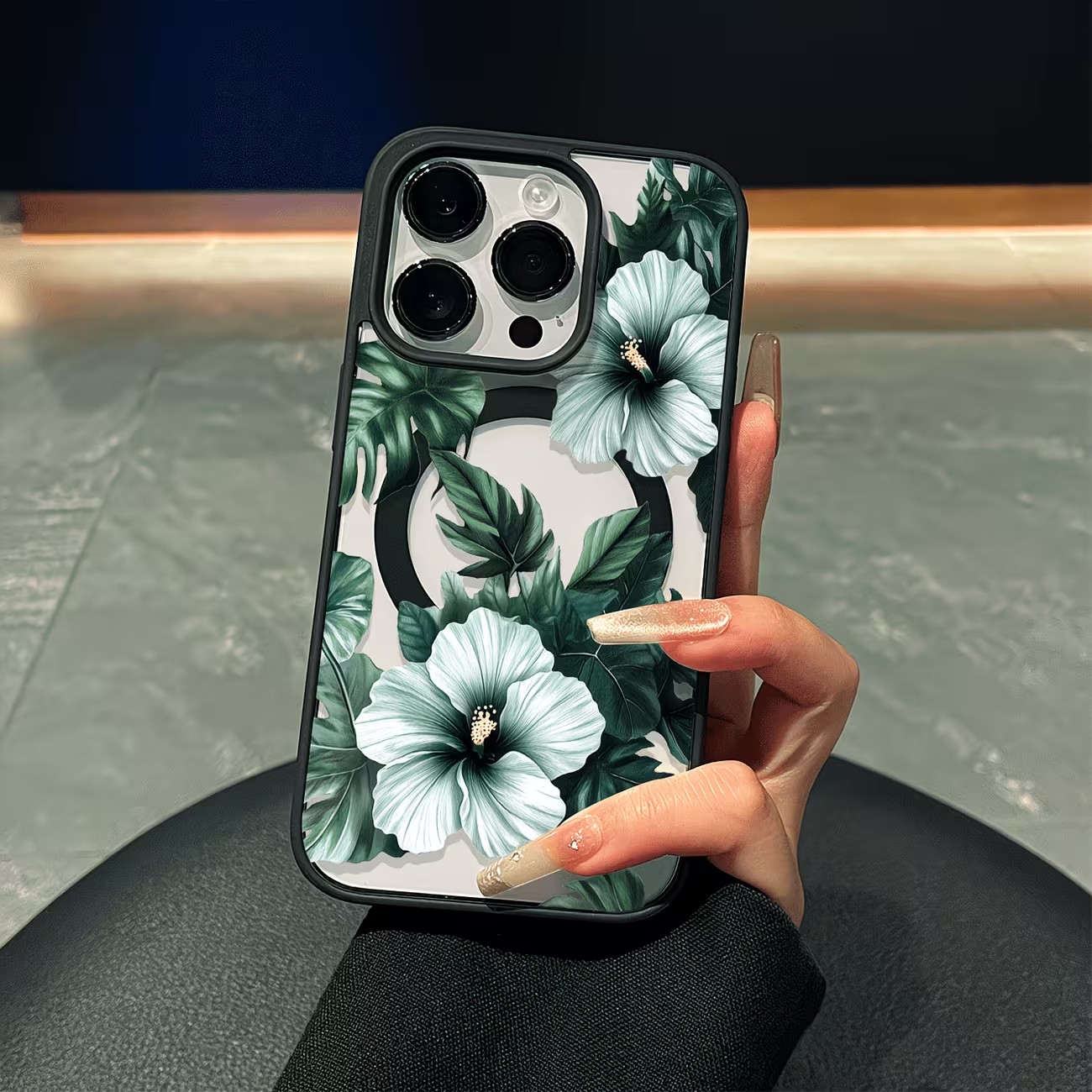 Green Floral Print Phone Case  - Phone Cases Green 评论和价格