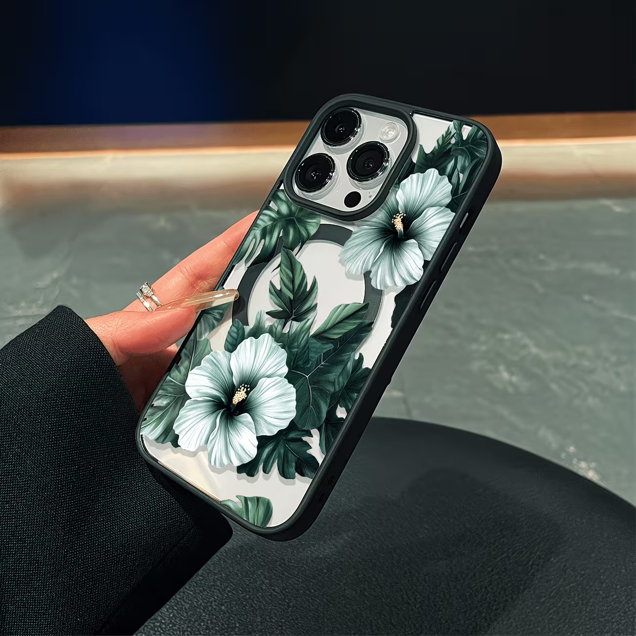 Green Floral Print Phone Case  - Phone Cases Green 评论和价格